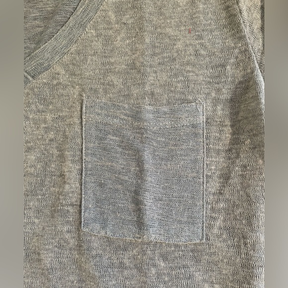 Bobeau short sleeve vneck light sweater top size Large- weathered powder blue - Picture 3 of 5